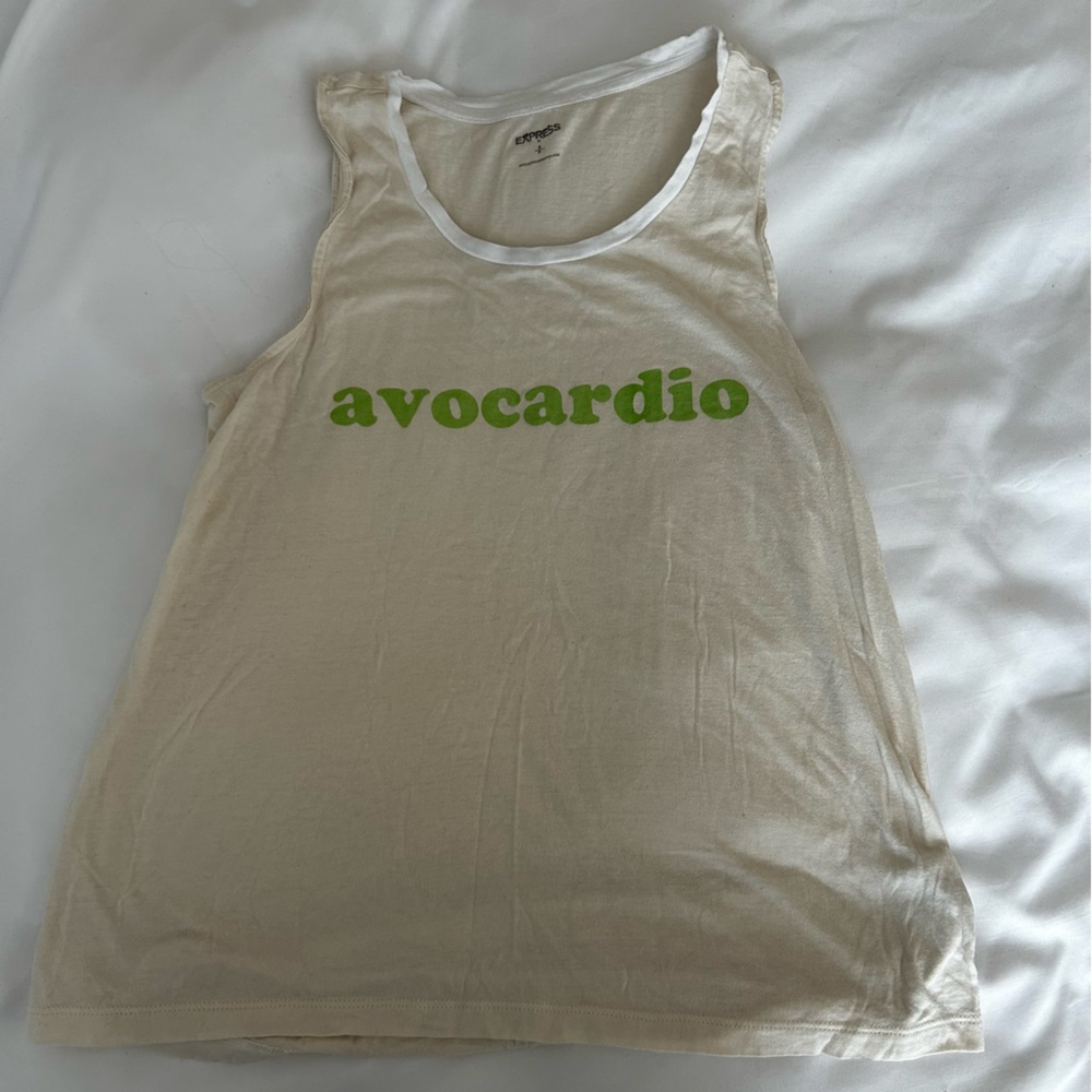 Avocardio Tank Top Small Express Work Out Avocado